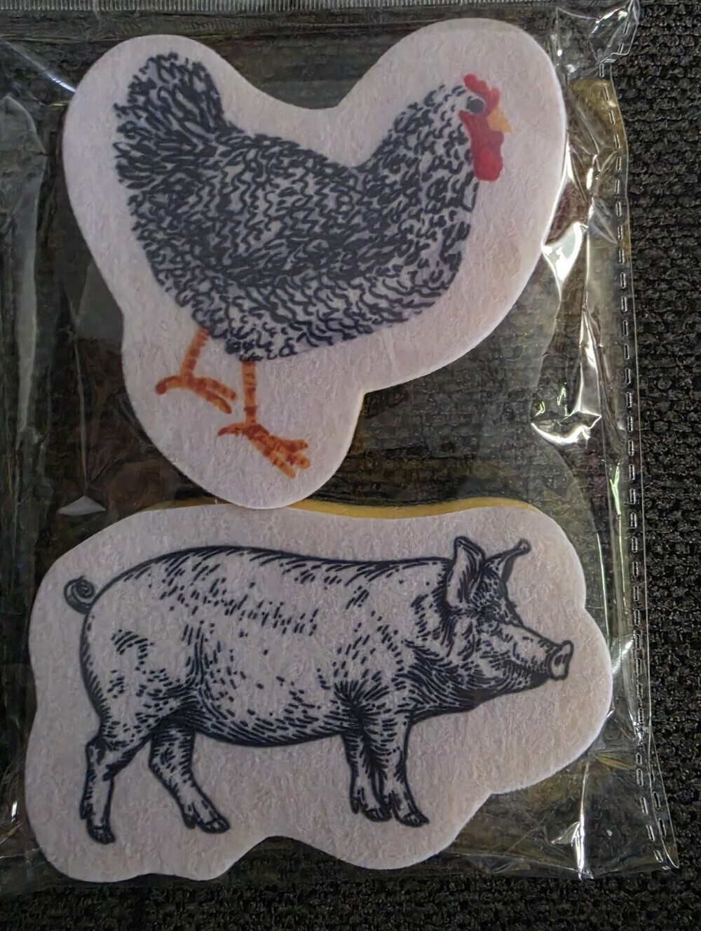 Cute Farm Animal Dish Sponges. New In Package. Includes 4 Farm Animals - Picture 4 of 4